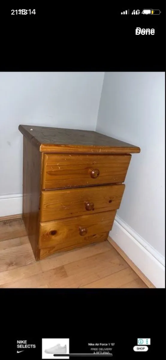Pine bedside locker - Image 1