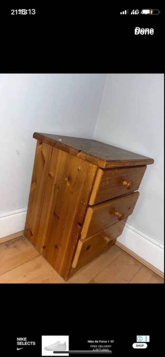 Pine bedside locker - Image 2