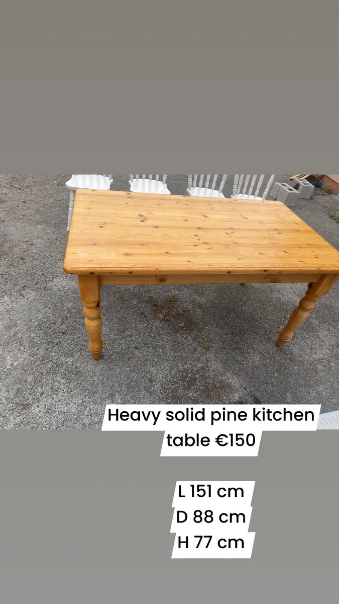 Kitchen table and 4 chairs set - Image 2