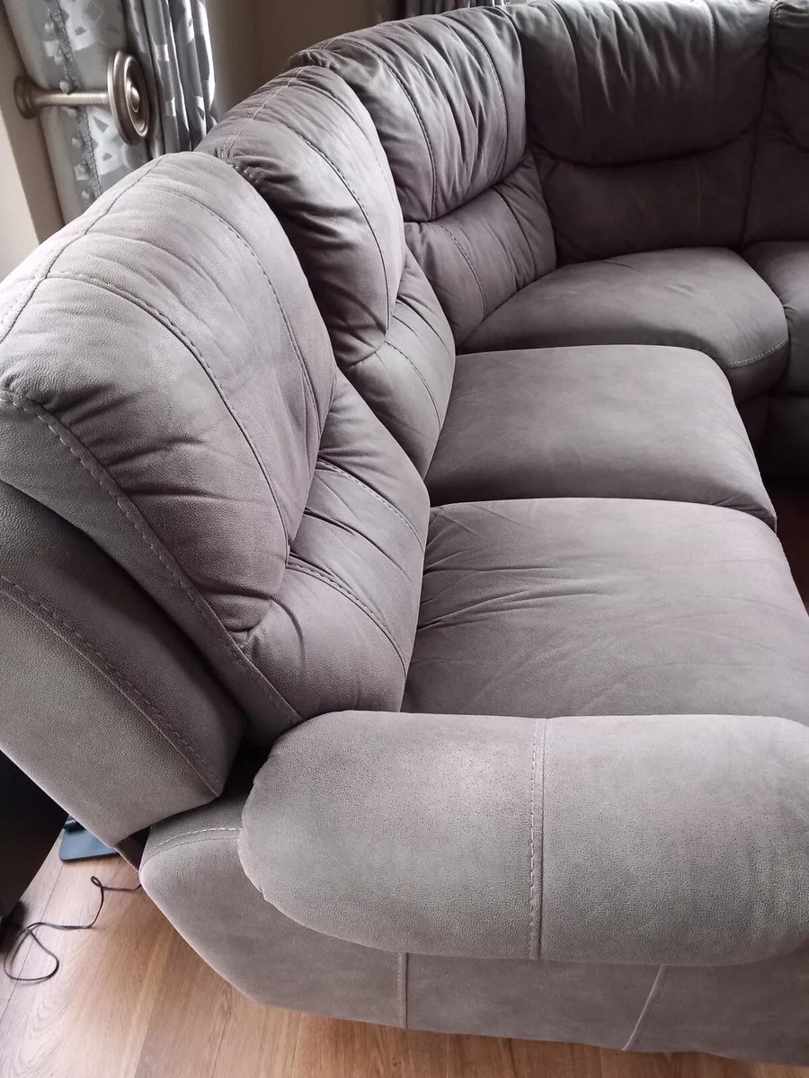 Corner Unit Fabric with Recliner & Storage Box - Image 2