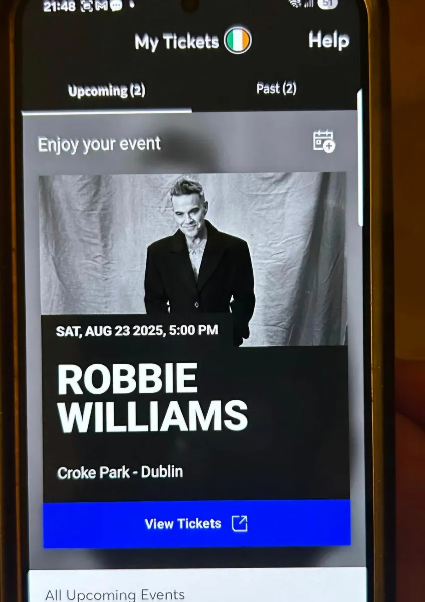 Robbie Williams ticket x1