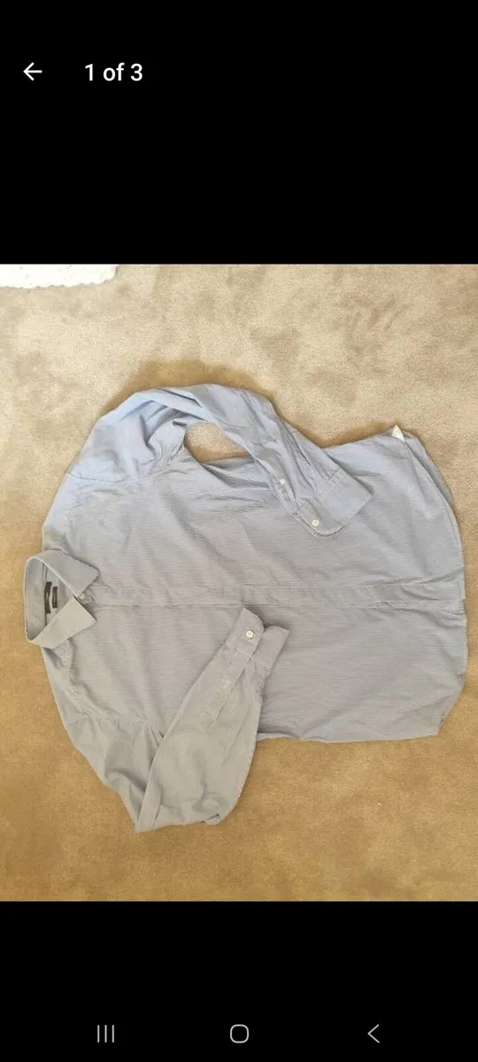 Zegna Blue Shirt 16.5 42 rrp 250