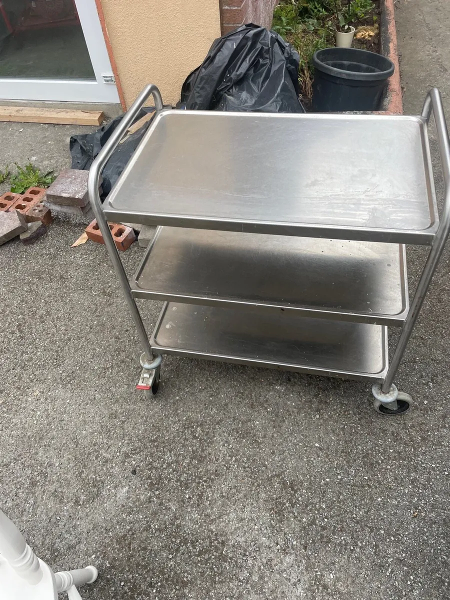 Stainless steel trolley - Image 1