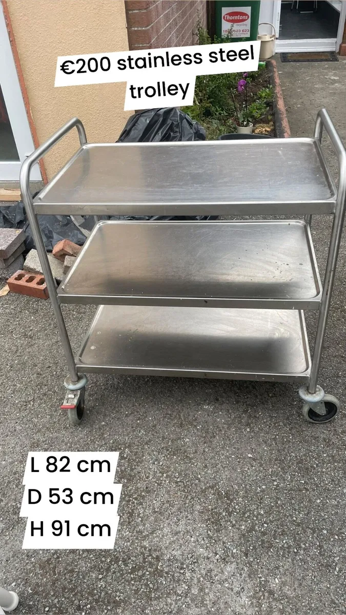 Stainless steel trolley - Image 2