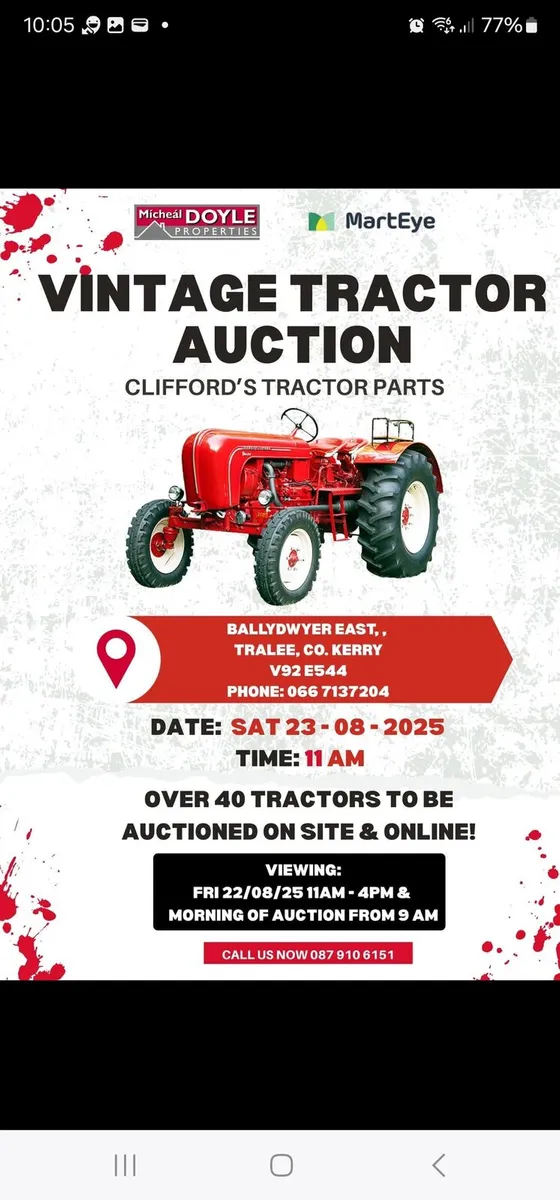 Vintage Tractor Auction - Image 1