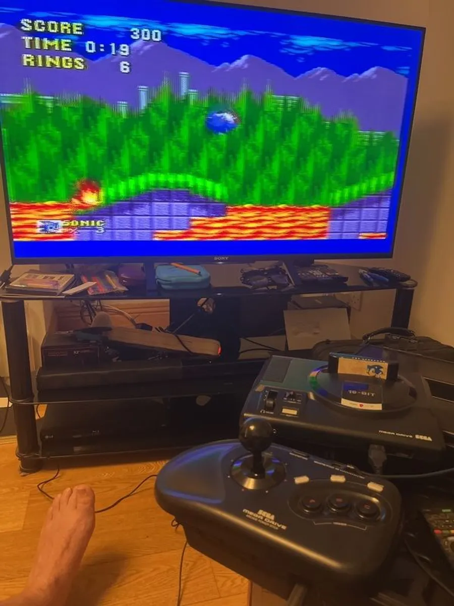 Sega Master System II with Controllers and 6 Games - Image 1