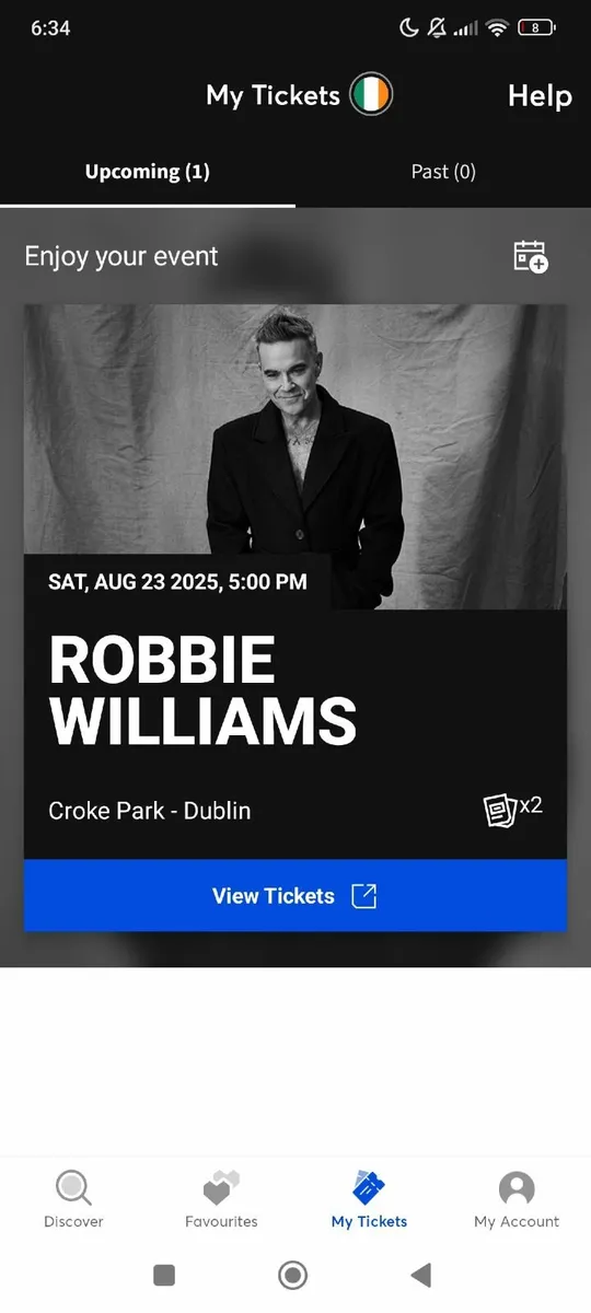 Robbie williams tickets x2 - Image 2