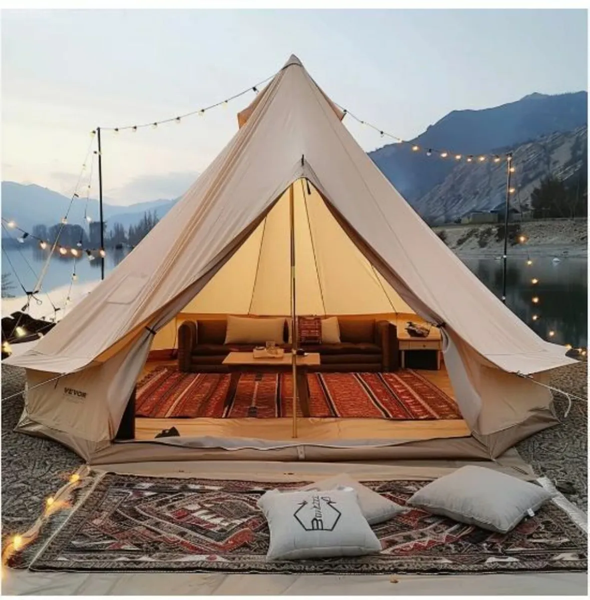 Canvas Bell Tent, 4 Seasons 6 m/19.68 ft - Image 1