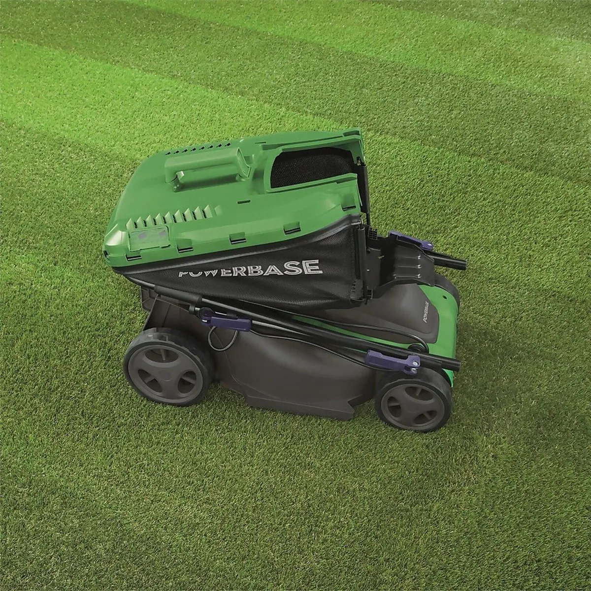Powerbase Electric Mower and Rear Roller - Green / - Image 4