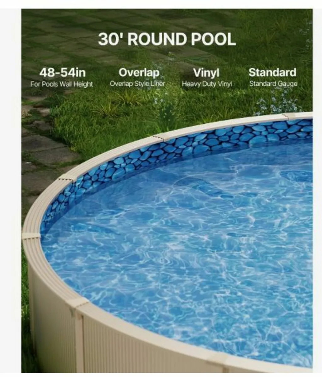 Round Pool Liner 30ft Overlap Style Pool - Image 2