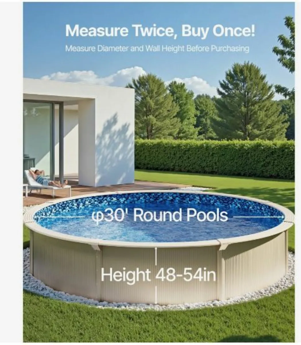 Round Pool Liner 30ft Overlap Style Pool - Image 3
