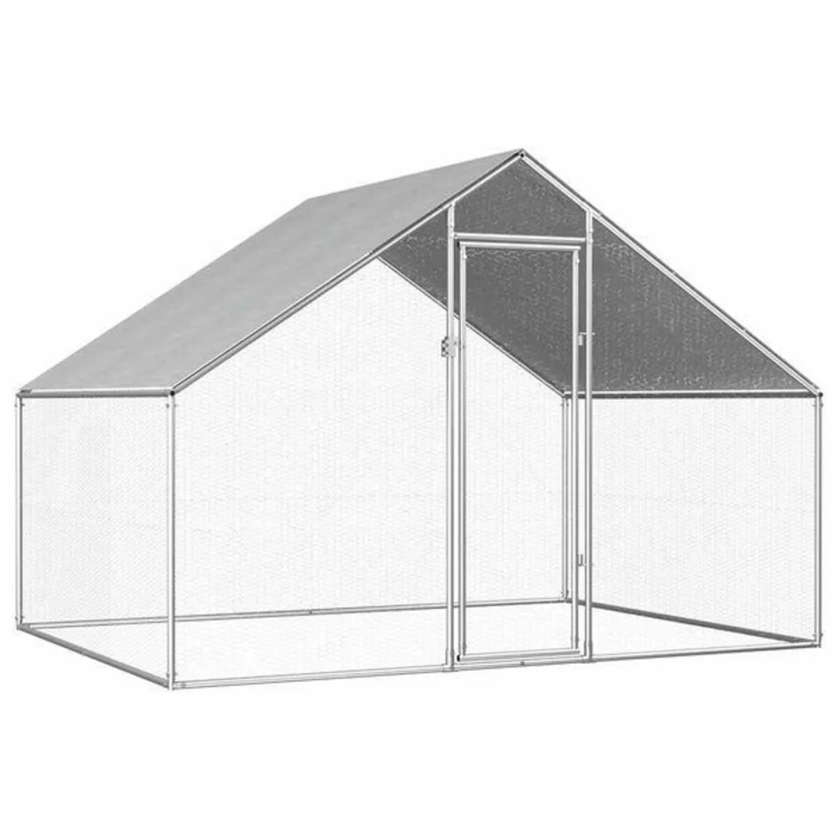 Galvanized Metal Chicken Coop Walk-in Chicken Run - Image 2