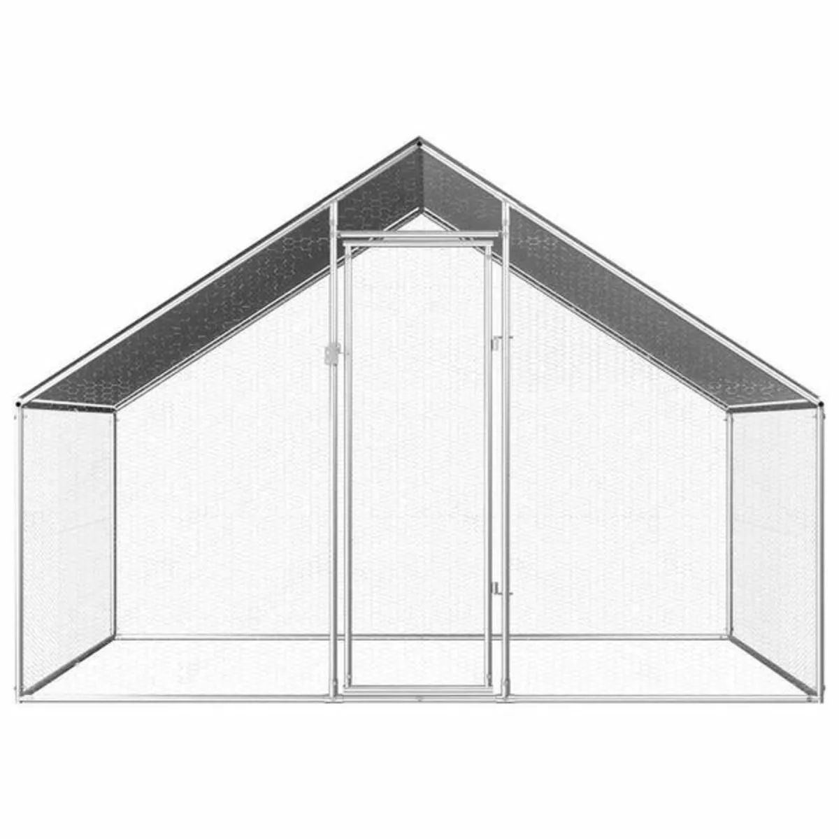 Galvanized Metal Chicken Coop Walk-in Chicken Run - Image 3