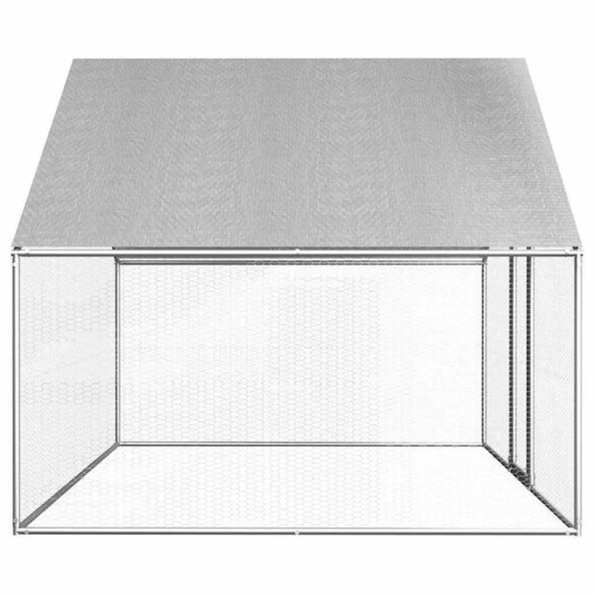 Galvanized Metal Chicken Coop Walk-in Chicken Run - Image 4