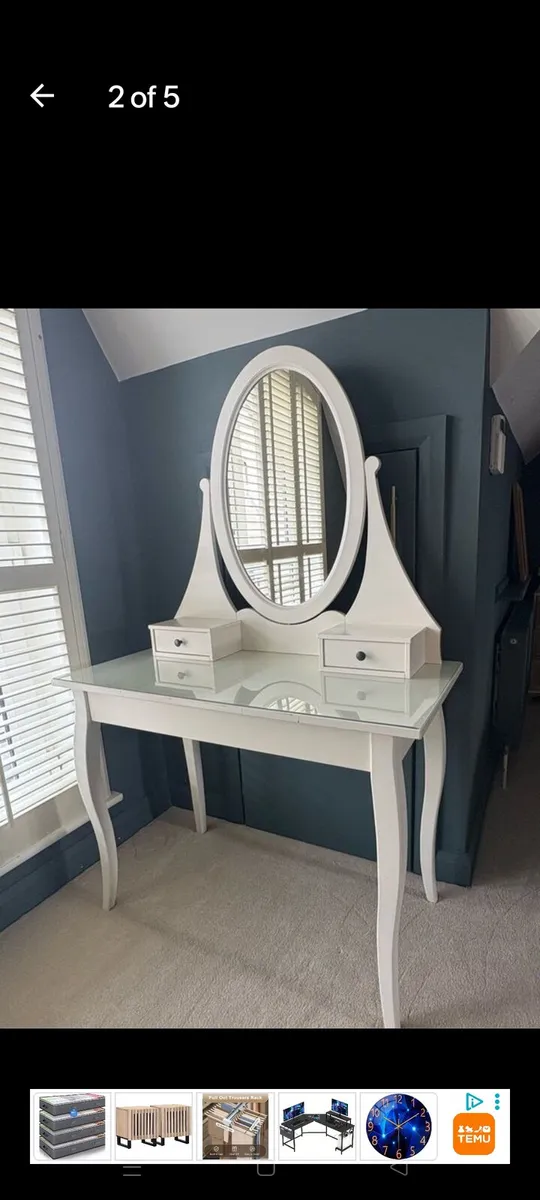 Hemnes Dressing table with mirror - Image 2