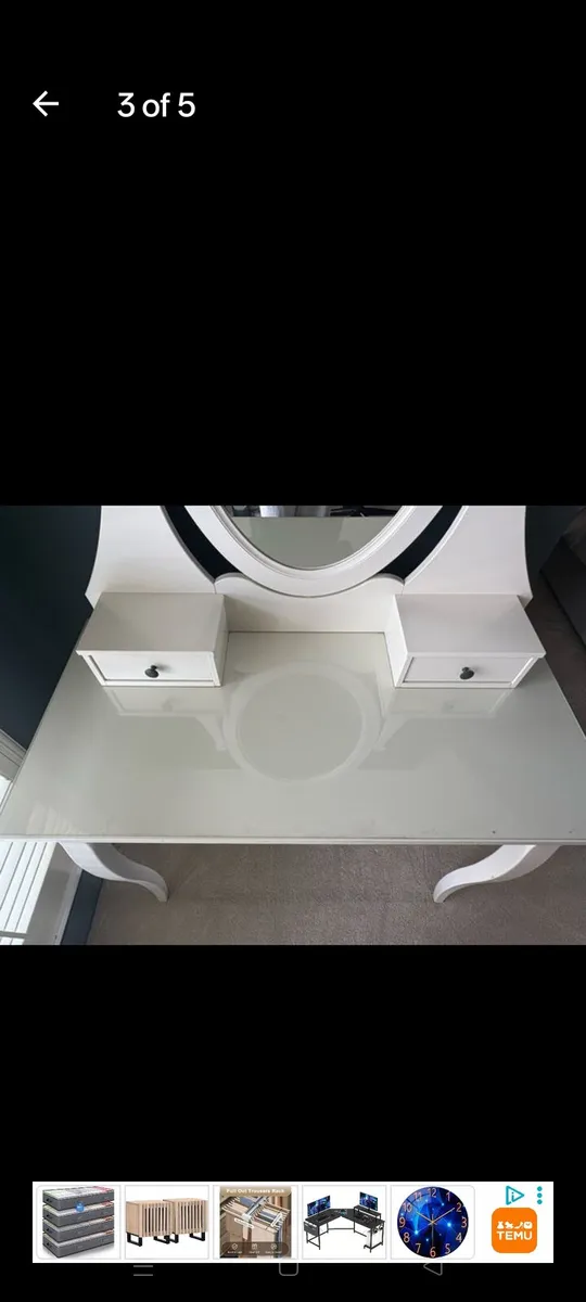Hemnes Dressing table with mirror - Image 3