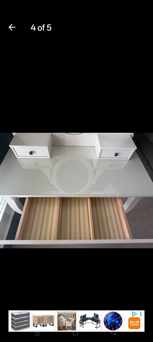 Hemnes Dressing table with mirror - Image 4