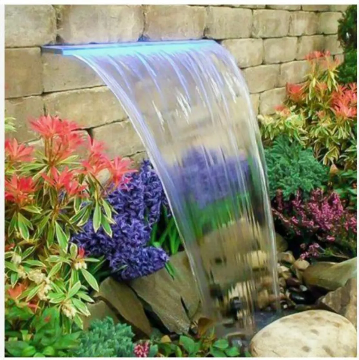 Colorful LED swimming pool waterfall spillway - Image 4