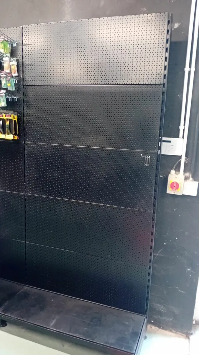 Metal Shop Shelving - Tall Pegboard Shelving - Image 1