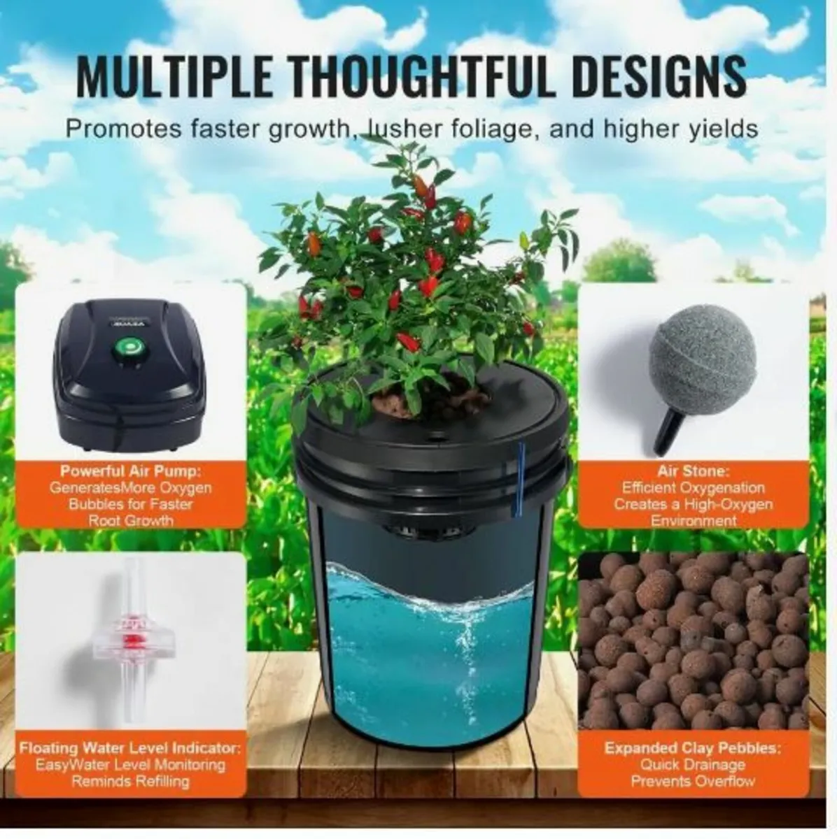 DWC Hydroponics Grow System Deep Water Culture - Image 4