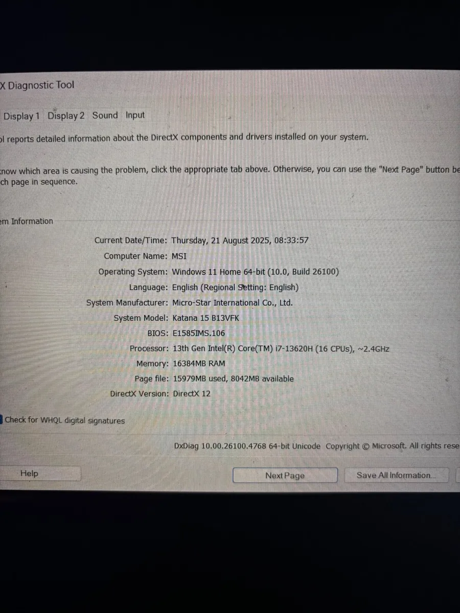 Msi katana 15 gaming laptop in excellent condition - Image 4