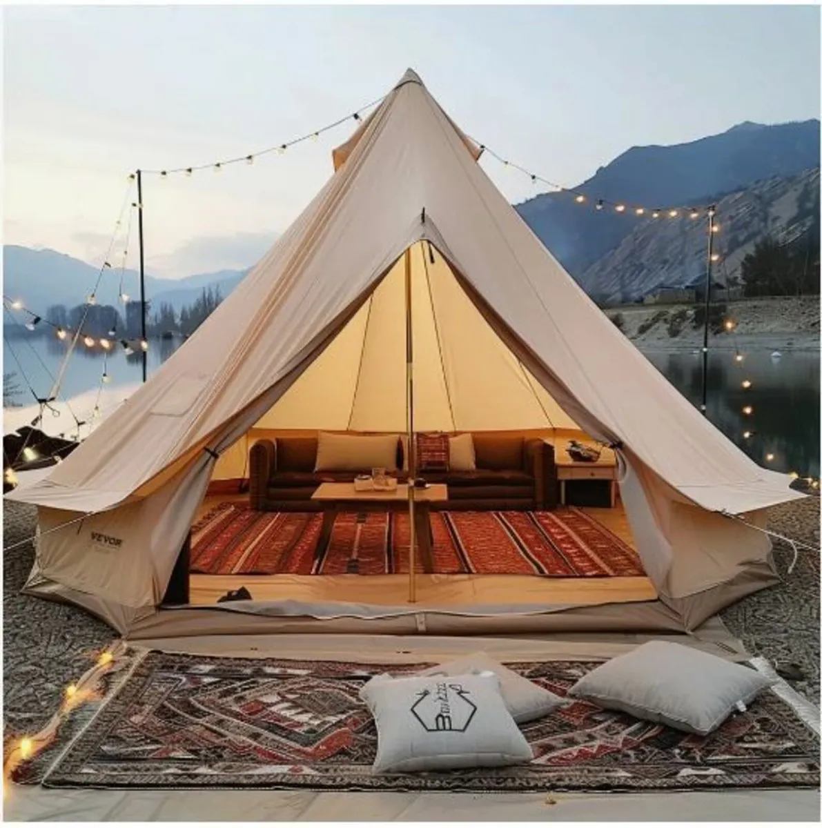 Canvas Bell Tent, 4 Seasons 6 m/19.68 ft - Image 3