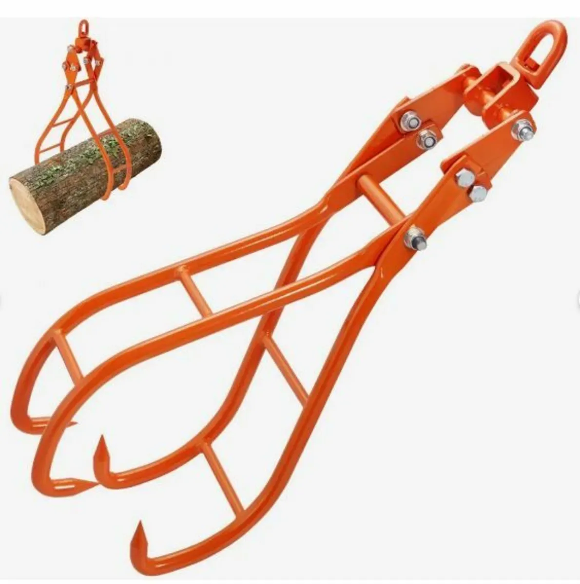 Timber Claw Hook, 28 inch 4 Claw Log Grapple - Image 1