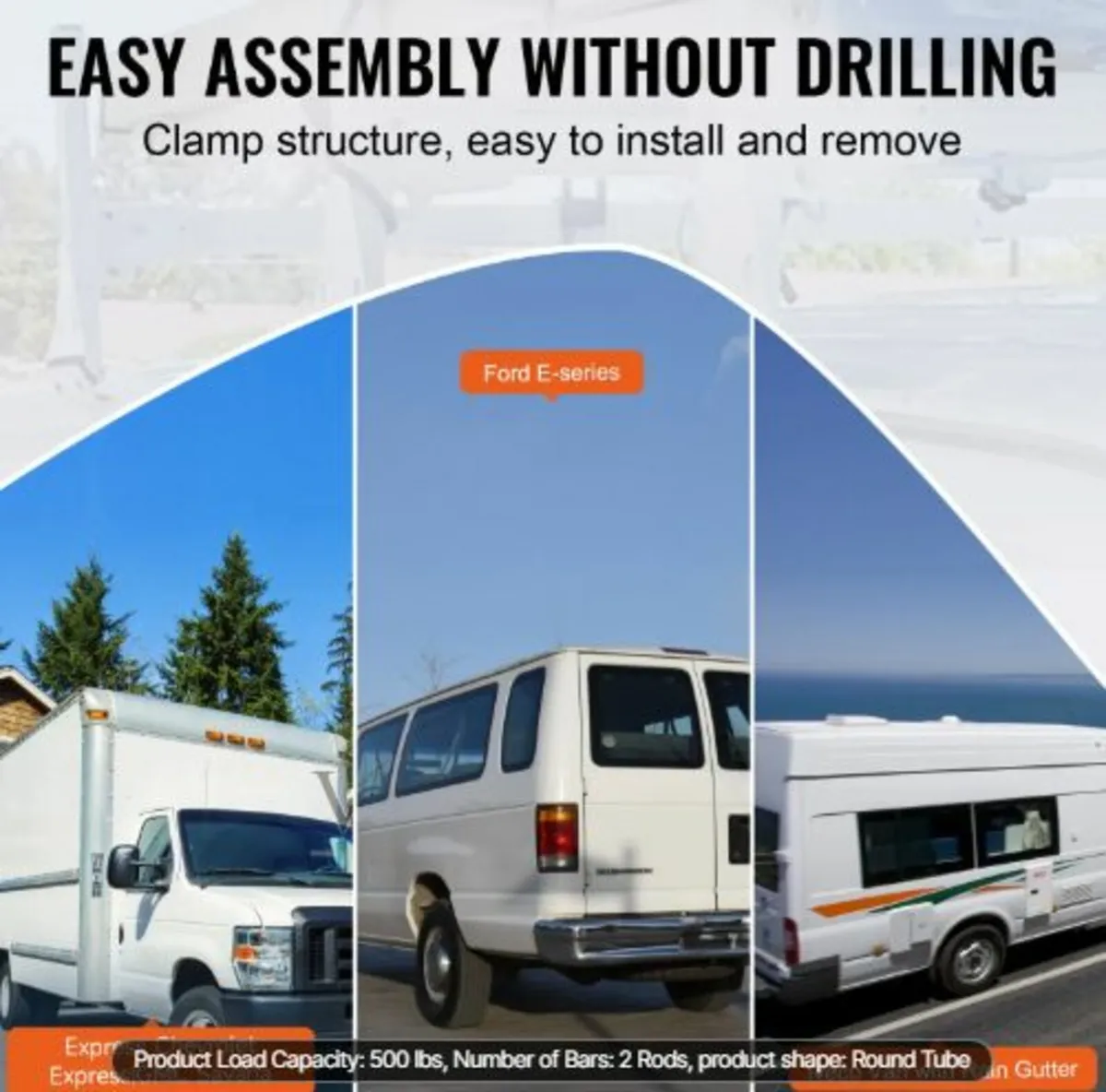 Van Roof Ladder Rack,2Bar Alloy Steel Ladder Racks - Image 2