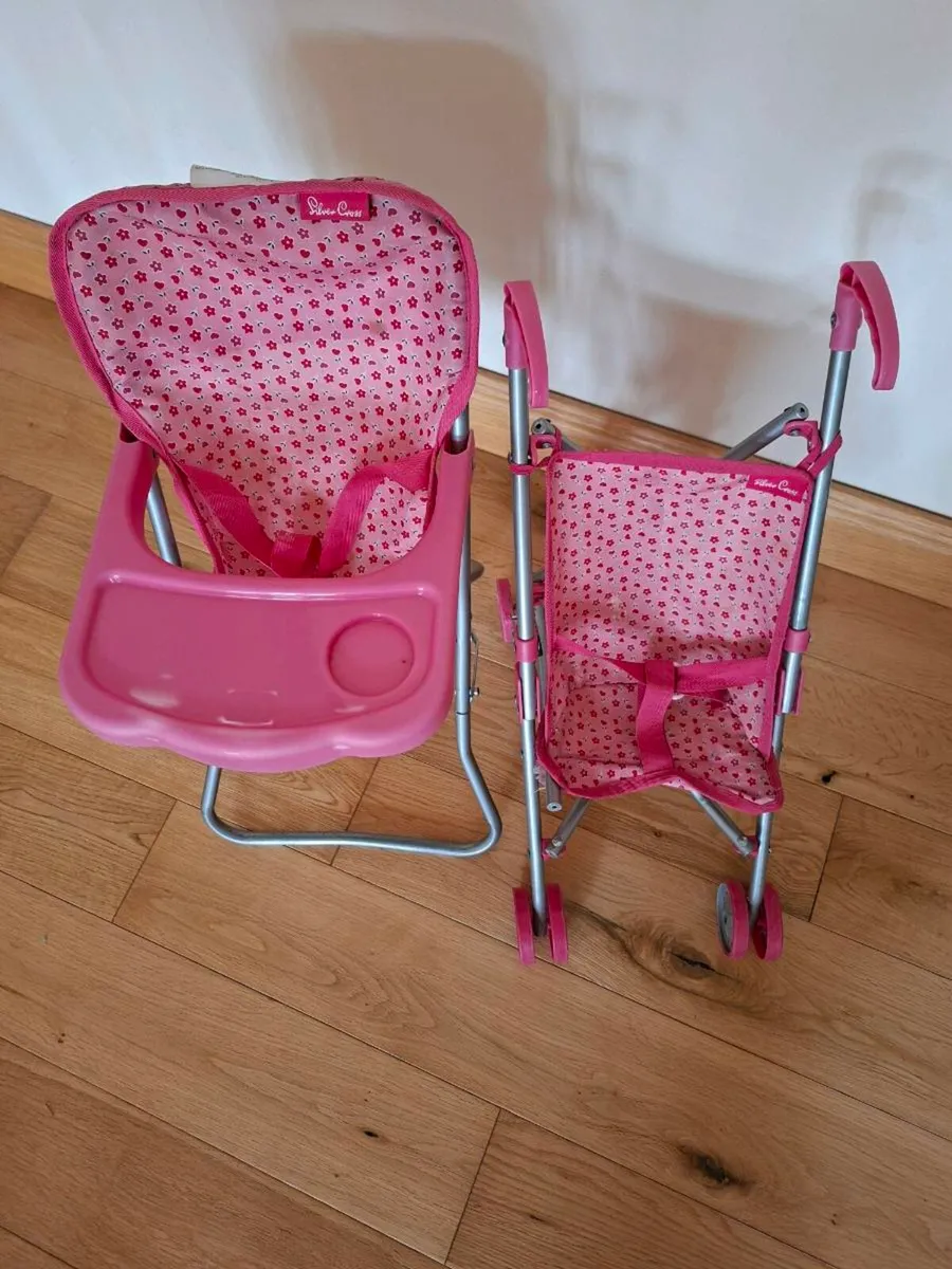 Dolls High Chair and buggy