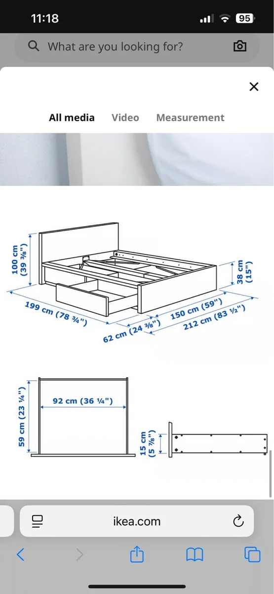 IKEA malm double bed - Image 3
