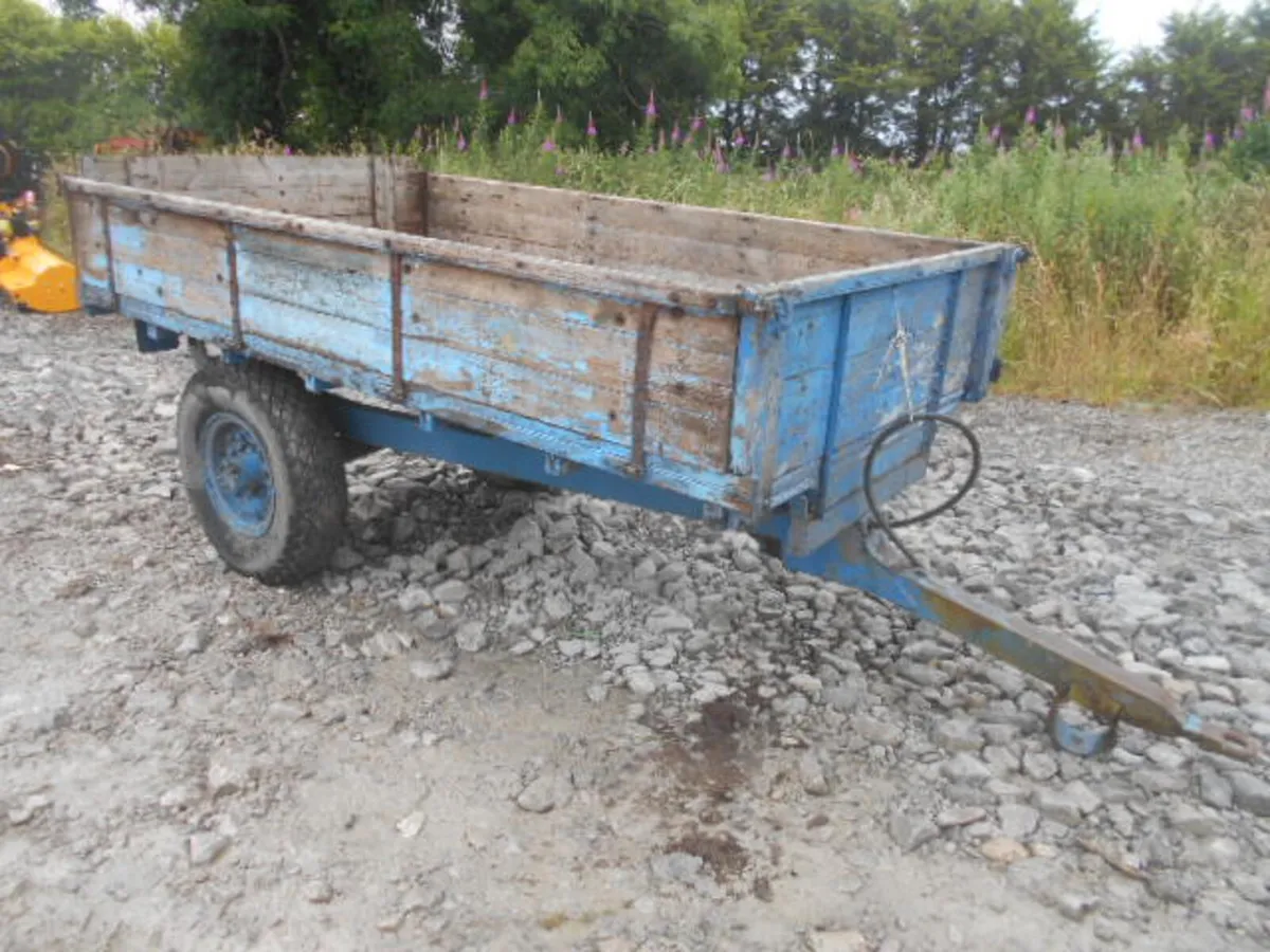 WOODEN 10' X 6' TIPPING TRAILER - Image 1