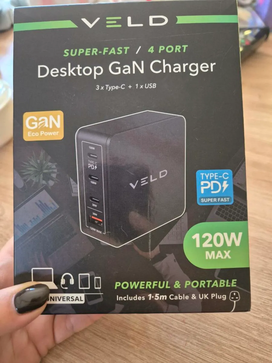 120W desktop GaN Charger for laptop, tablet, phone - Image 2