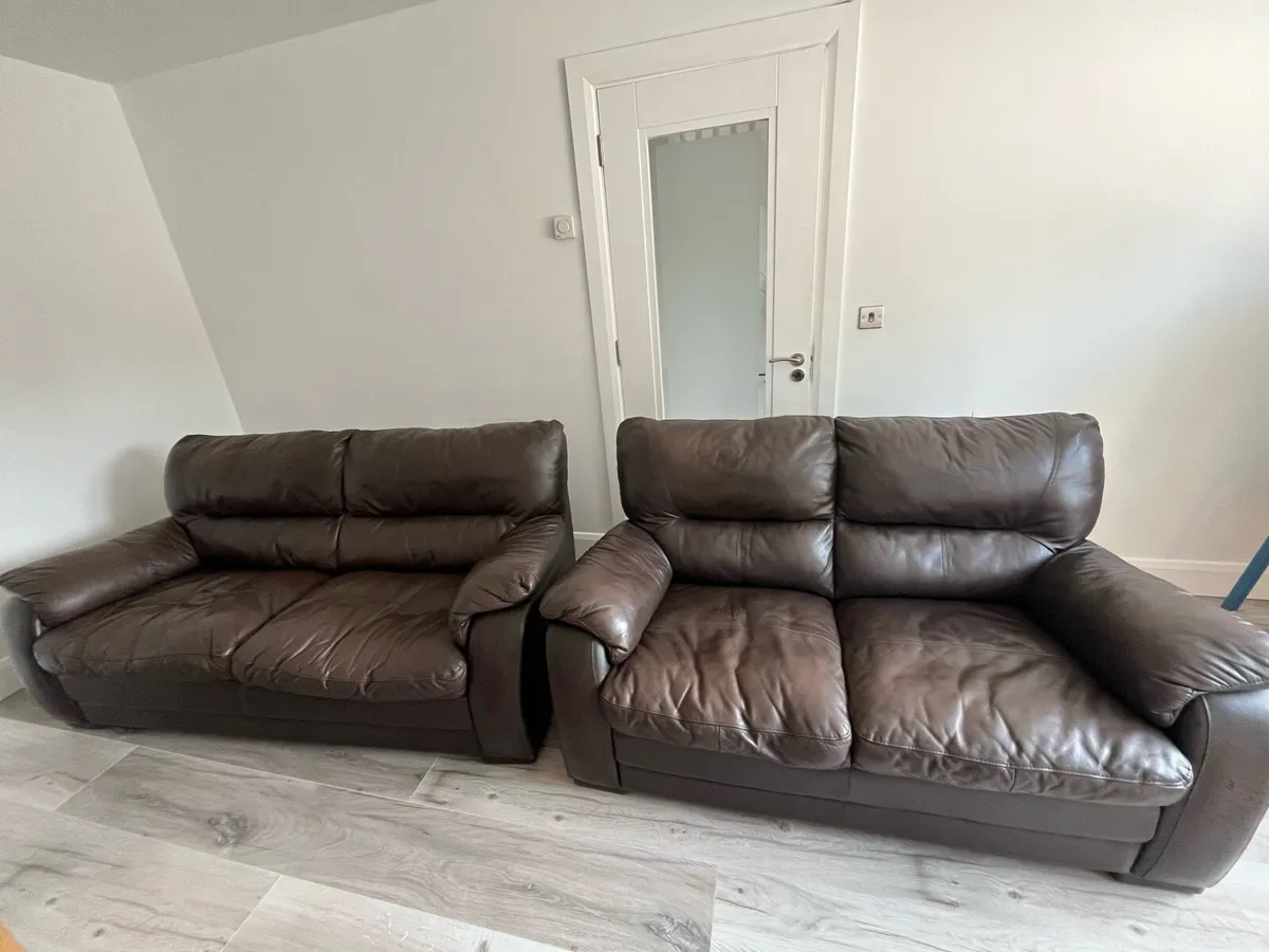 Two Leather Couches - Image 1