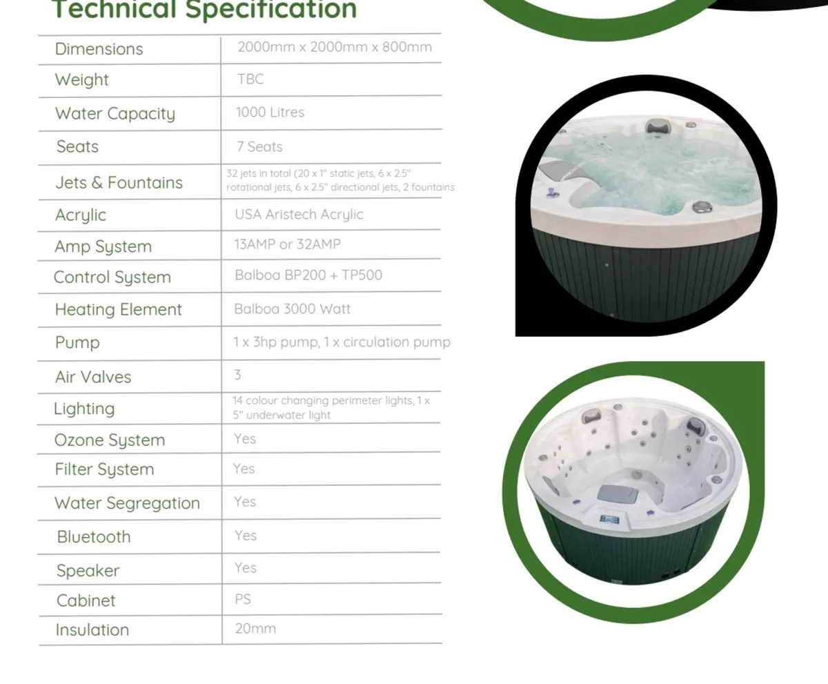 7 person hot tub NEW - Image 4