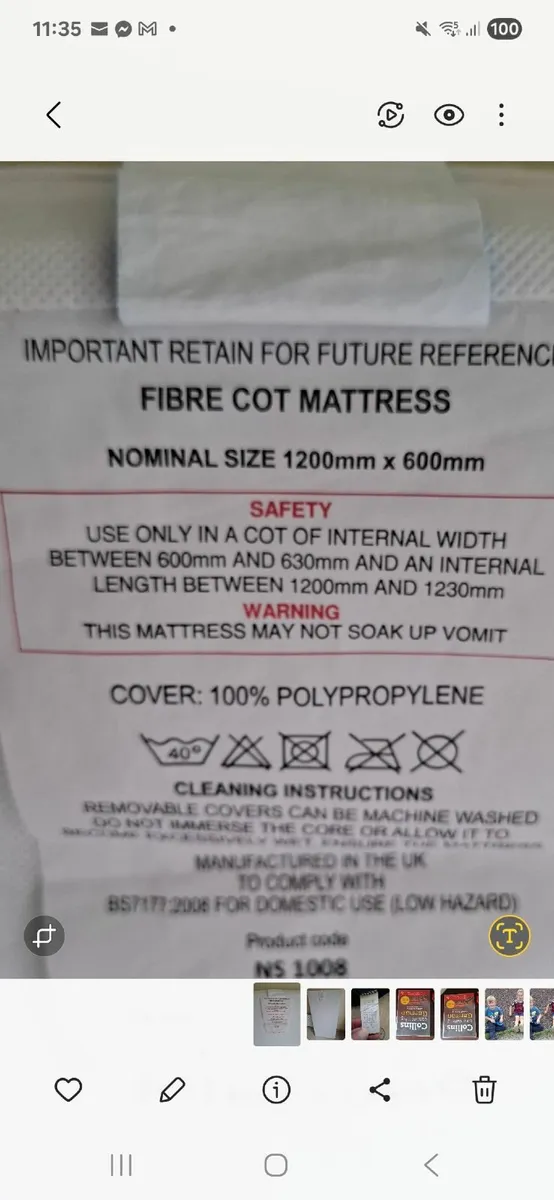 Cot Mattress - Image 1