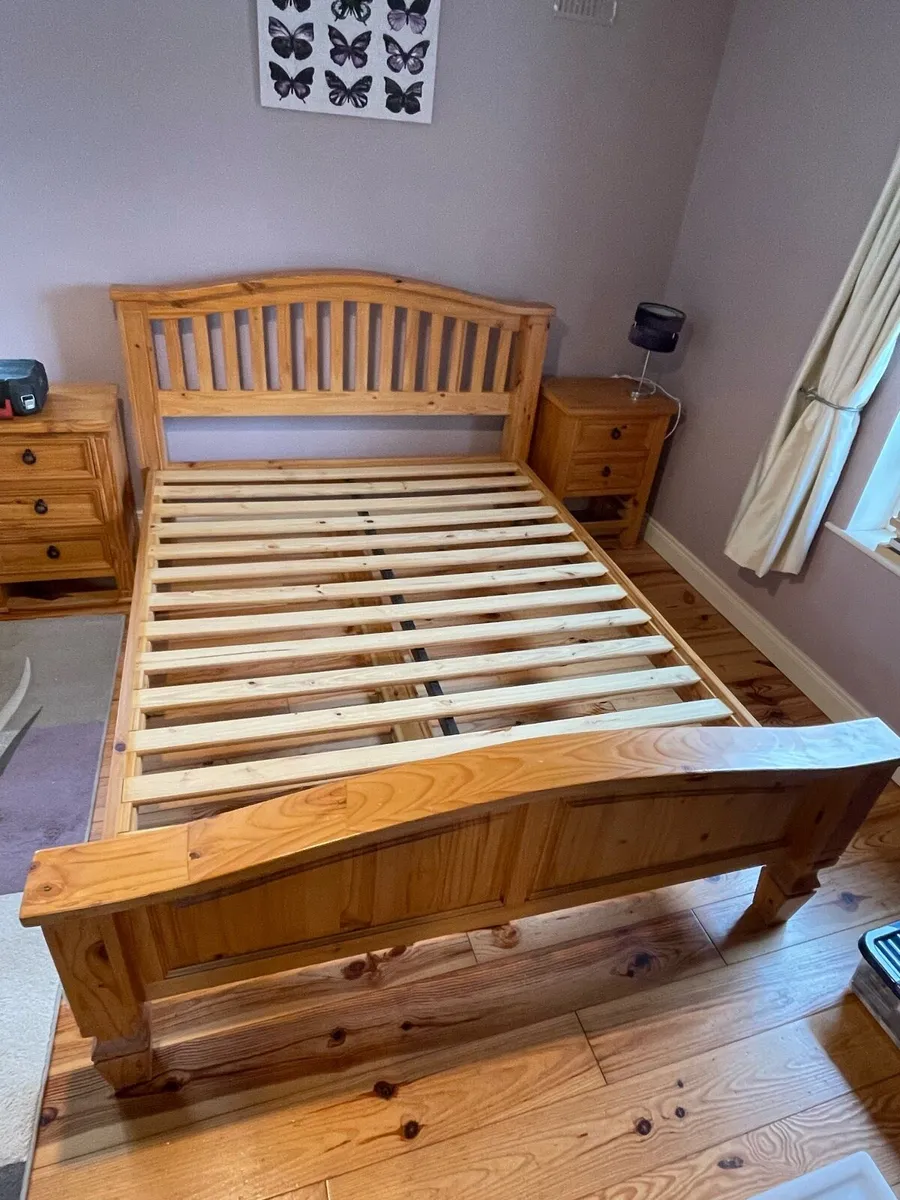 King Bed Frame, Solid Pine - Image 1
