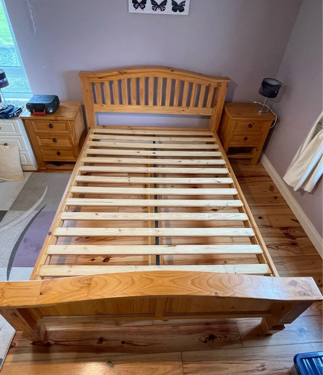 King Bed Frame, Solid Pine - Image 3