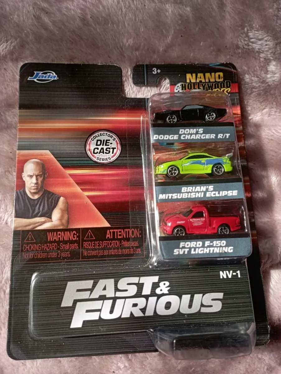 FAST AND FURIOUS 3-PACK HOLLYWOOD RIDES DIECASTS - Image 1