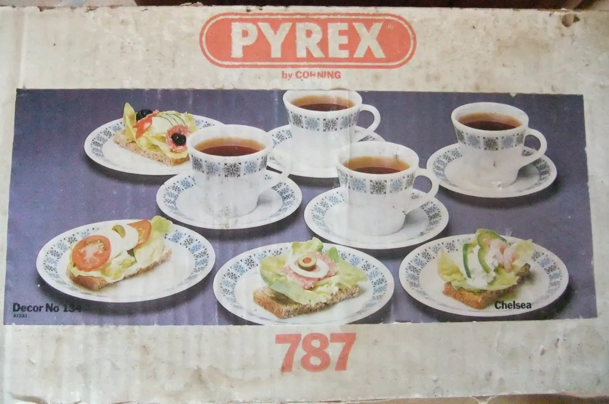 Vintage Pyrex 12 Piece Tea Set. Still Boxed!! - Image 1