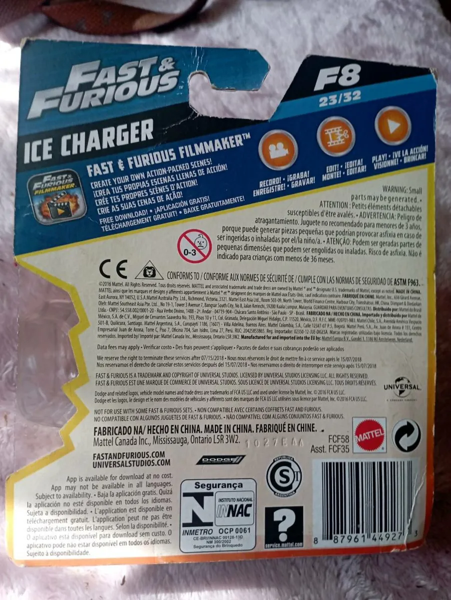 MATTEL FAST & FURIOUS DODGE ICE F8 GREY - Image 2