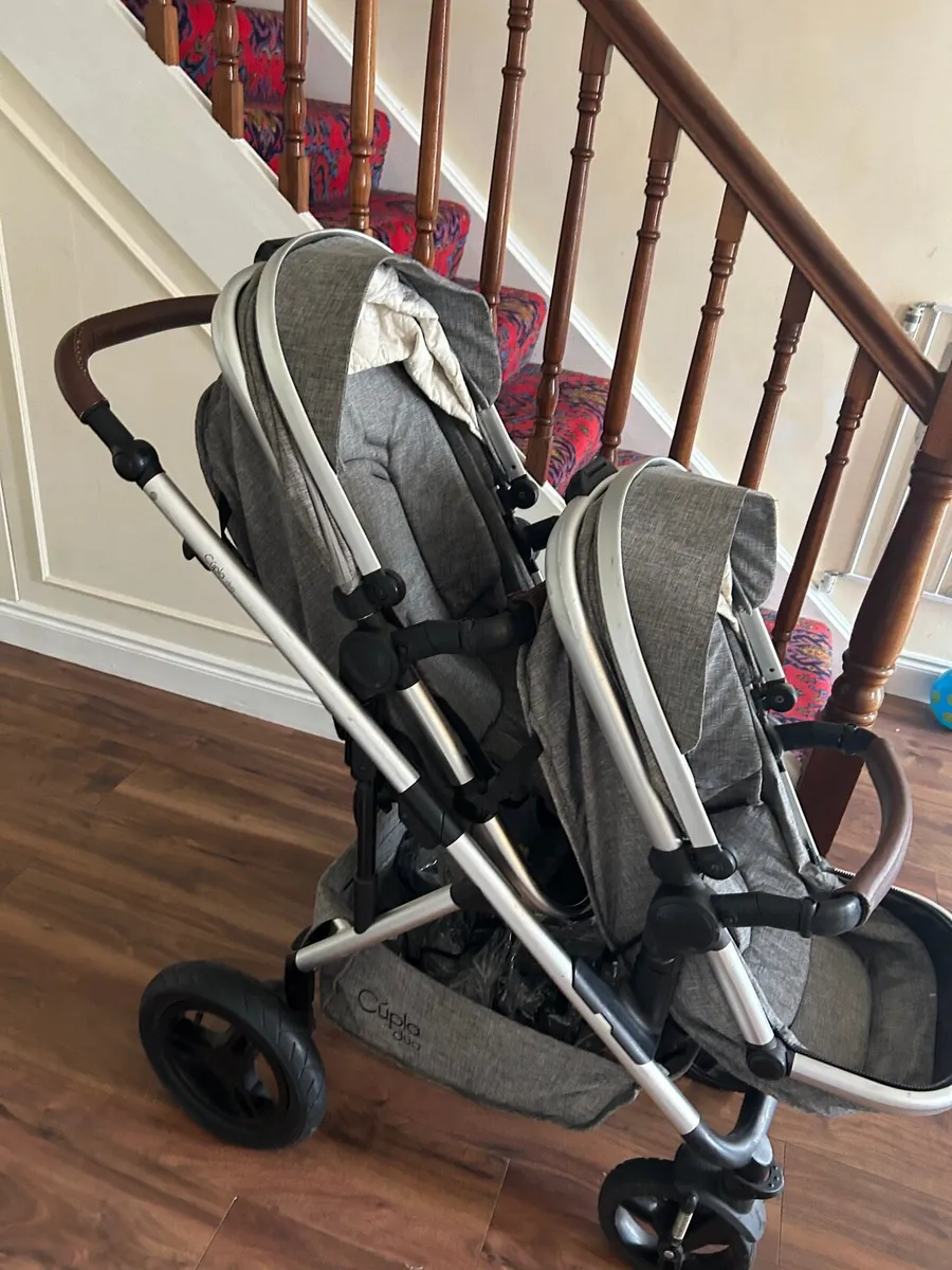 Cupla Duo twin buggy Travel system car seat isofix - Image 2