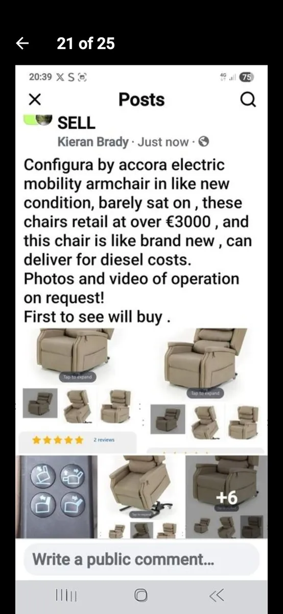 Riser recliner electric  armchair - Image 2