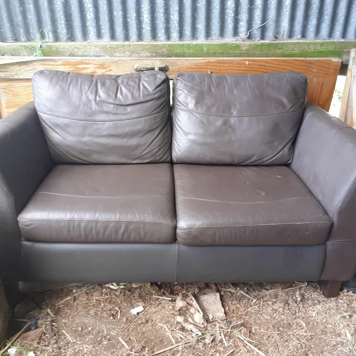 Leather couch/two-seater