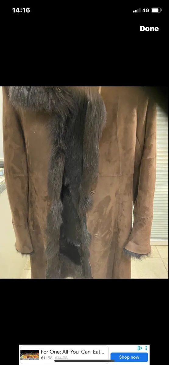Andrew Mark Shearling Lamb Suede Coat - Image 2