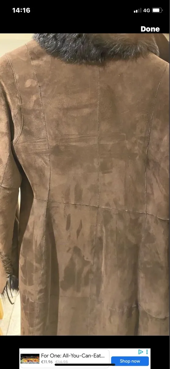 Andrew Mark Shearling Lamb Suede Coat - Image 3