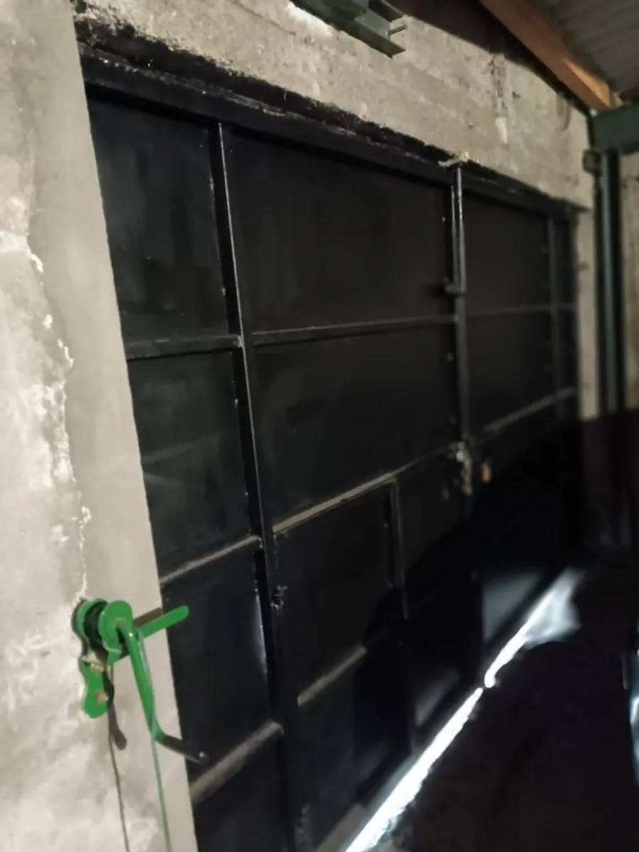 two steel garage doors - Image 3