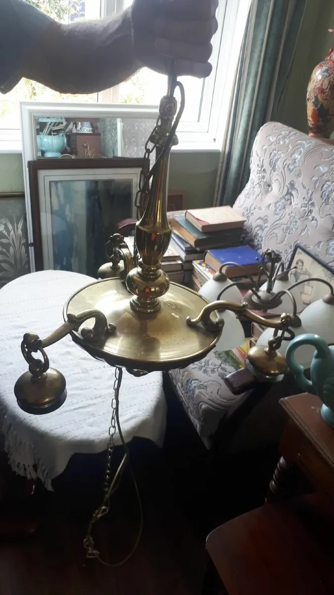 Brass ceiling light - Image 1