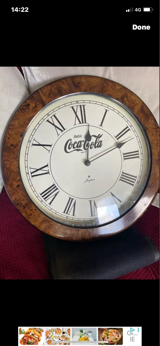 Vintage Art Deco Style Coca Cola Clock - Image 1