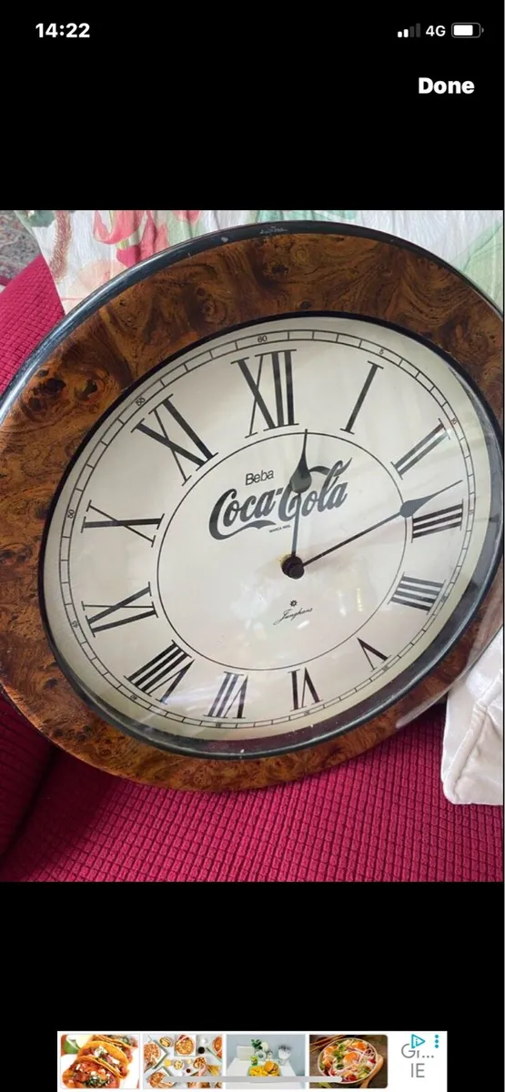 Vintage Art Deco Style Coca Cola Clock - Image 3