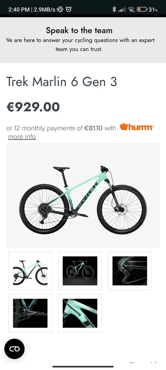Trek marlin 6 mountain bike miami blue colour - Image 2
